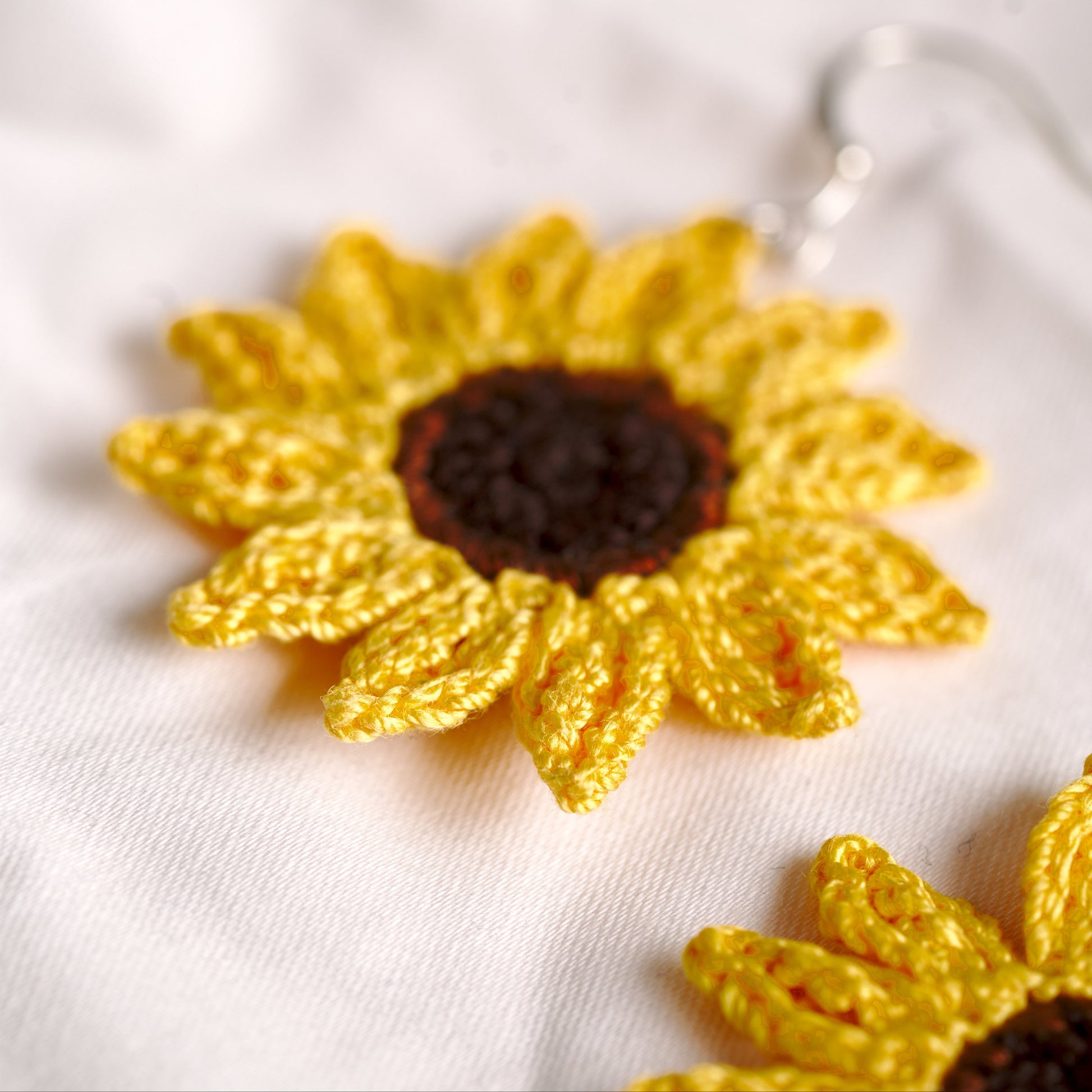 Sunflower - Appliqué - Earrings