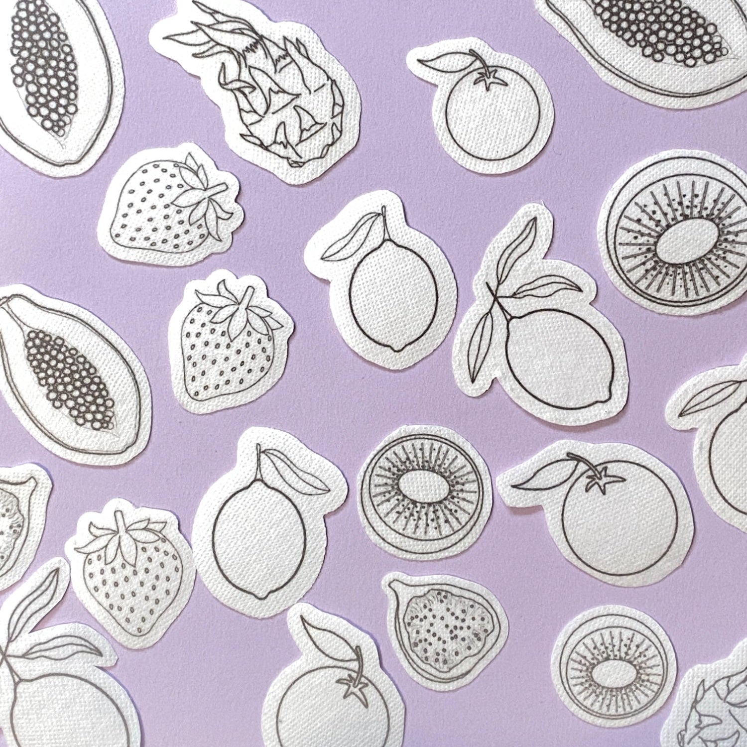 Stick'N'Stitch- Water Soluble Embroidery Stickers - Fruit Collection