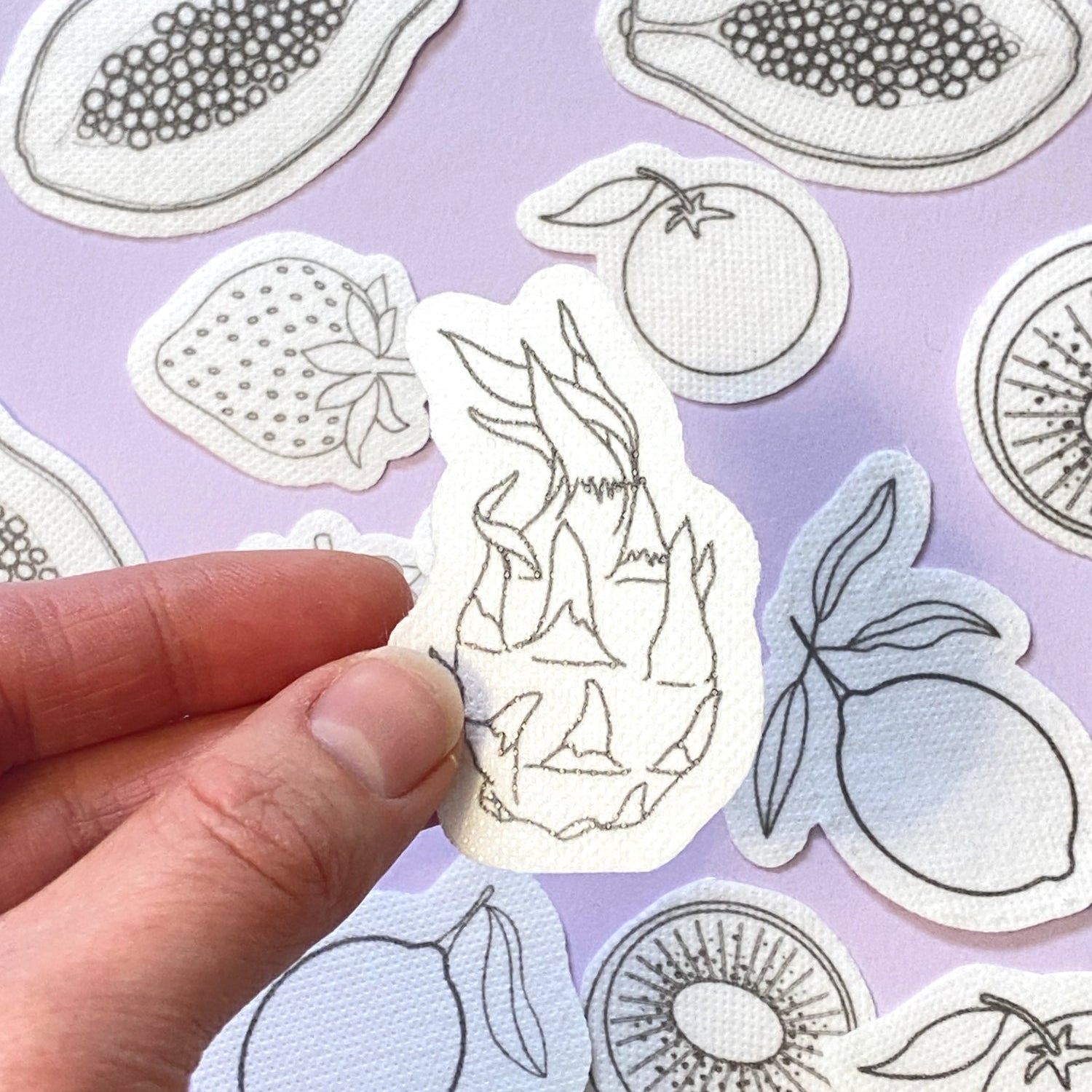 Stick'N'Stitch- Water Soluble Embroidery Stickers - Fruit Collection